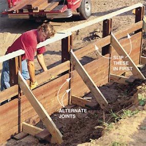 How to Build a Treated Wood Retaining Wall | The Family ...
