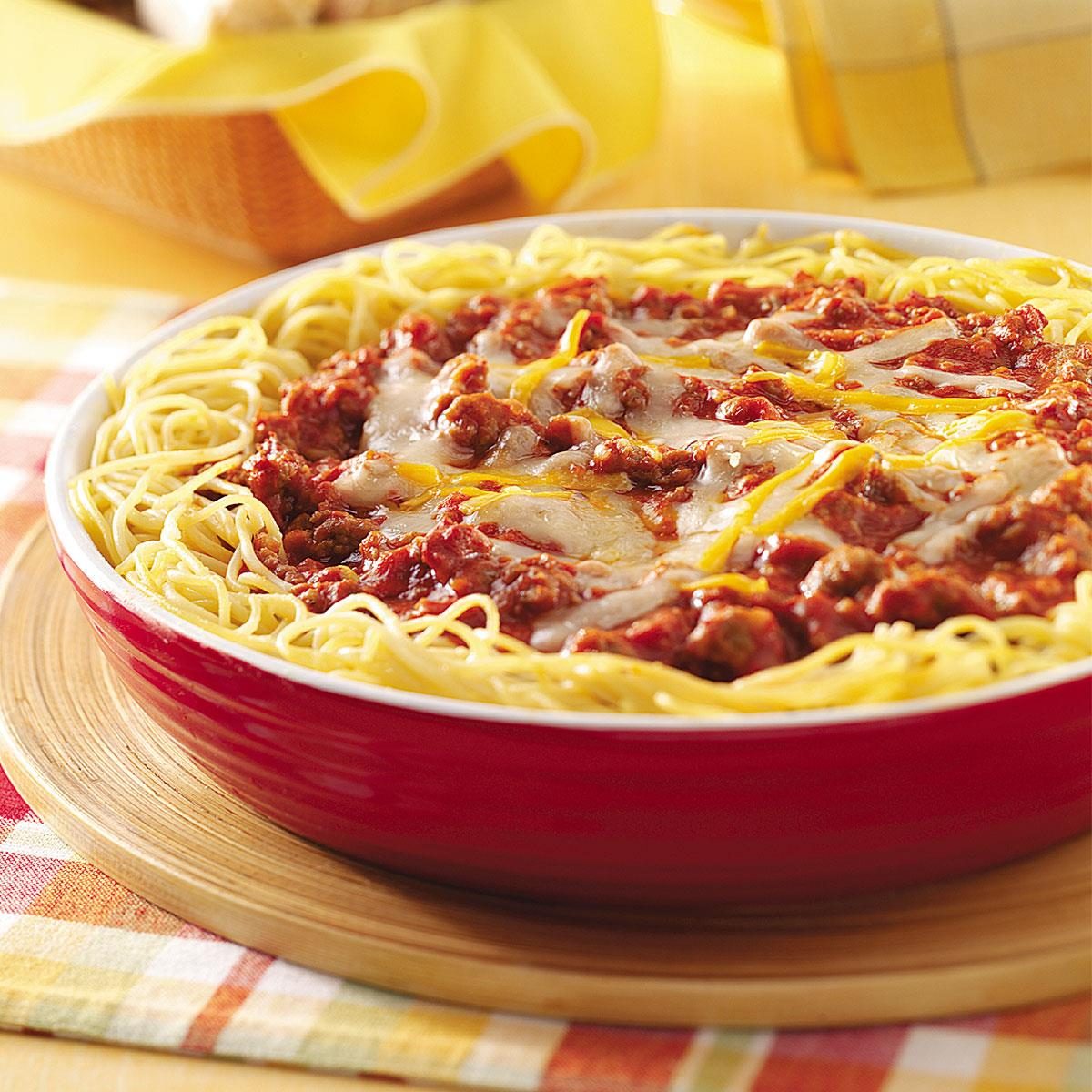 What is a good spaghetti pie recipe?