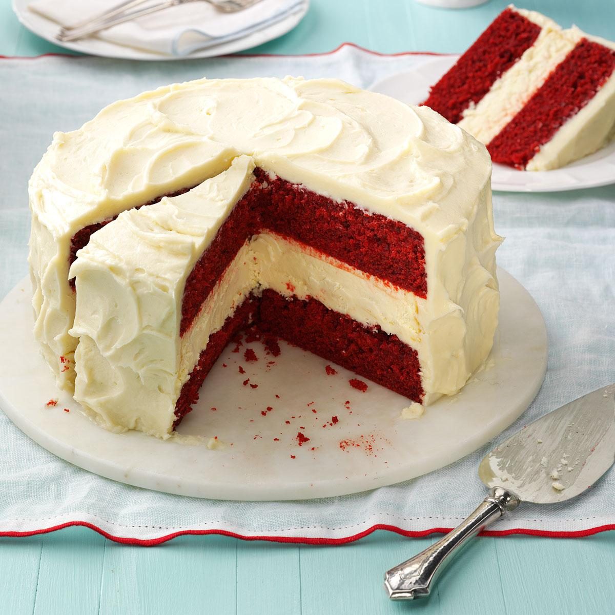 Cheesecake Layered Red Velvet Cake Recipe Taste of Home