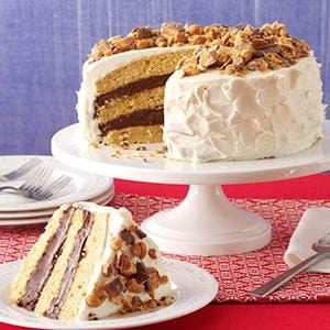 How do you find Taste of Home cake recipes?