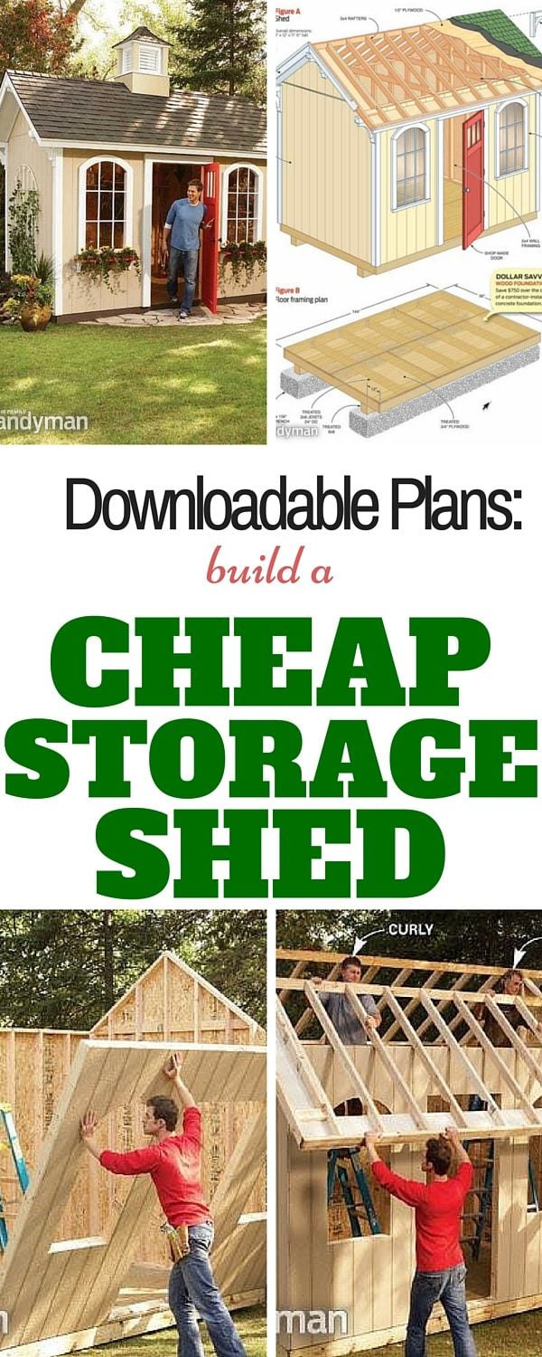 how to build a cheap storage shed the family handyman