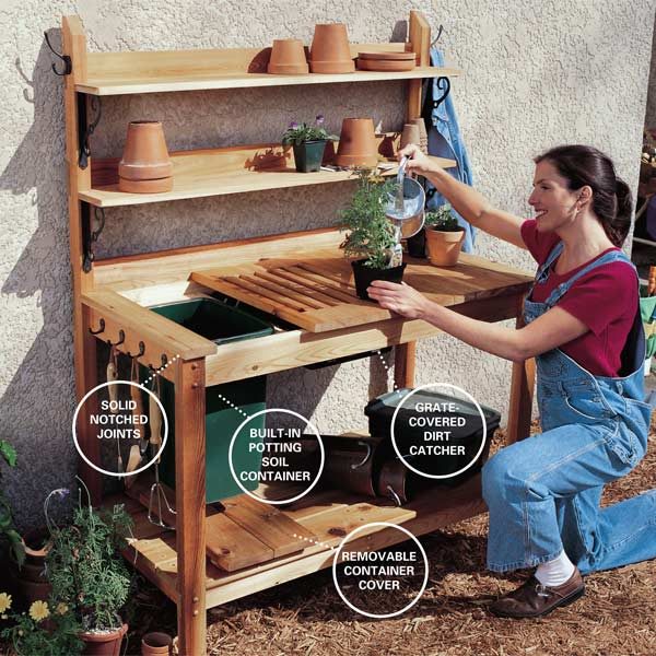 How to Build a Cedar Potting Bench The Family Handyman