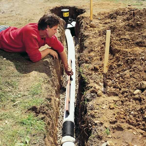 Where can you source basic drainage system plans for yards?