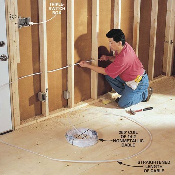 how to rough-in electrical wiring the family handyman