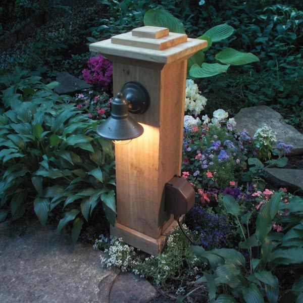 how to install outdoor lighting and outlet the family