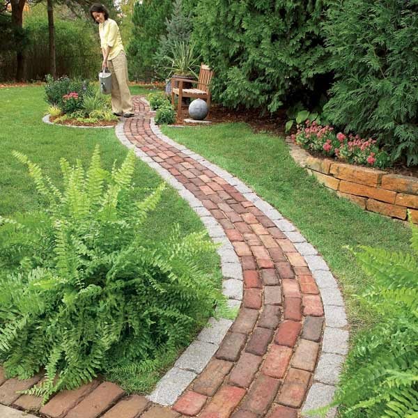 build a brick pathway in the garden the family handyman