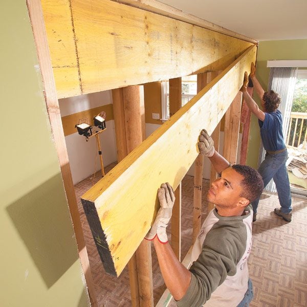 How to Install a Load-Bearing Beam | The Family Handyman a typical house electrical wiring in 