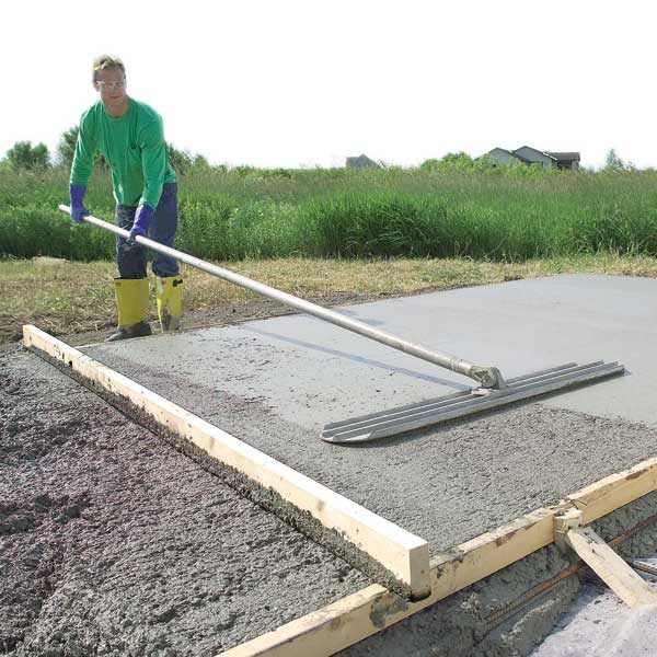Form and Pour a Concrete Slab The Family Handyman
