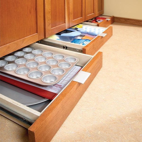how to build under-cabinet drawers & increase kitchen storage | the