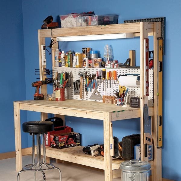 How to Build a Workbench: Super Simple 50 Bench The