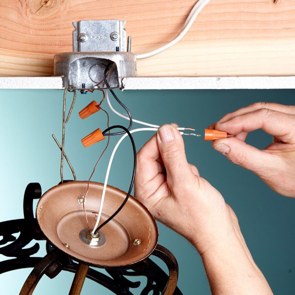 Electrical Tips: Replacing a Light Fixture | The Family ... basic kitchen wiring code 