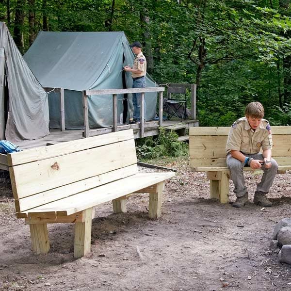 How to Build a Campfire Bench The Family Handyman