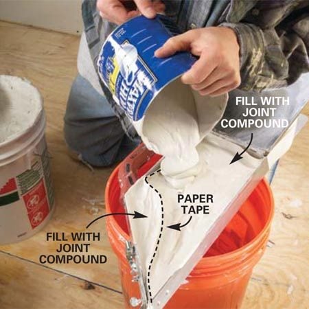 How do you tape and mud drywall?