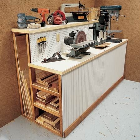 Workbench with Built-in Storage