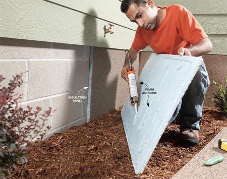 foundation insulation panels exposed ways curb covering installing walls diy rigid homes step handyman repair attractive