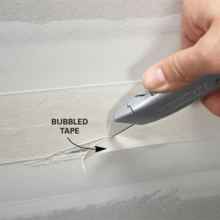 How do you fix peeling drywall tape?