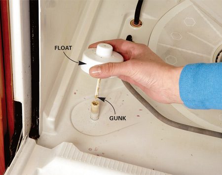 What is the way to unclog a dishwasher?