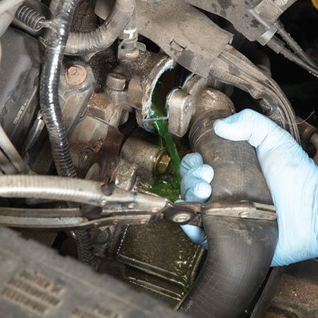 Car Care: How to Replace a Thermostat | The Family Handyman hhr fuel filter location 