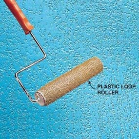 Plastic loop roller, ceiling texture roller