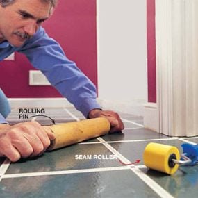 How To Install Vinyl Flooring In A, Vinyl Plank Flooring Roller