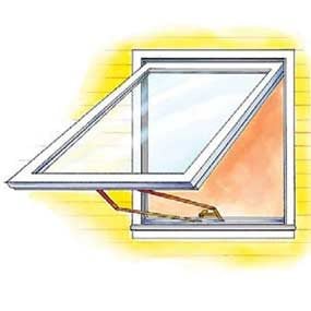 Minimum size awning egress window