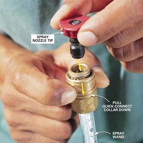 Inserting nozzle tip