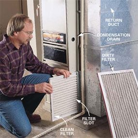 Replace a dirty filter - air conditioner cleaning
