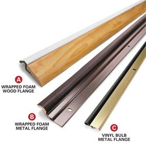 more elegant weatherstripping solutions combine foam/vinyl, wrapped with wood or metal