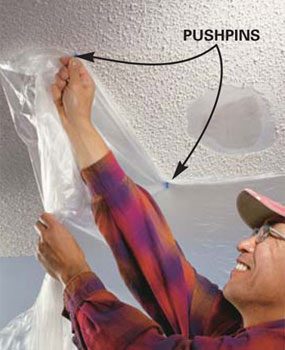 Patch A Water Stained Ceiling Or Textured Ceiling Family Handyman