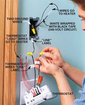 Installing Electric Heaters | The Family Handyman wiring two switches one for bathroom vent 