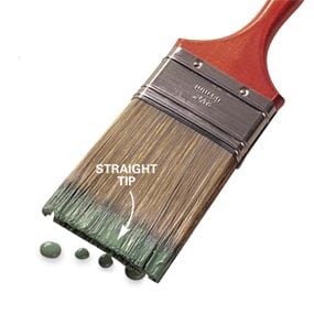 Straight tip brush