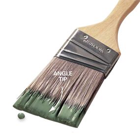Angle tip brush