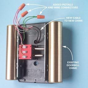 how to install a doorbell with transformer - side of 