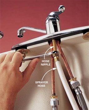 Replace A Sink Sprayer And Hose Family Handyman