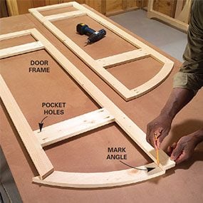 Step 6: Assemble the door frame with pocket screws