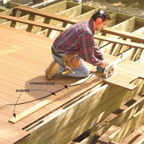 cut in stair nosing wood deck