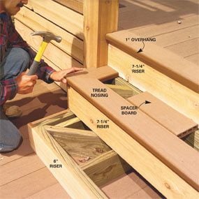 stairs wood deck