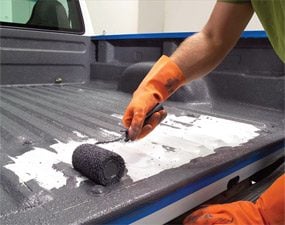 Paint on a DIY Truck Bed Liner