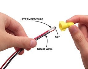 Connect solid and stranded wires