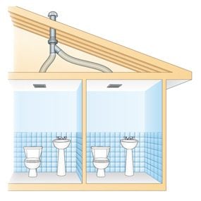 How To Use An In Line Exhaust Fan Vent Two Bathrooms Family Handyman - How To Vent A Bathroom Exhaust Fan Soffitto