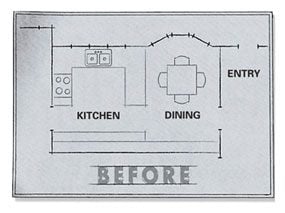 Before kitchen floor plan