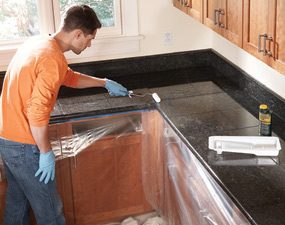 Granite Countertops How To Install Granite Tile Family Handyman