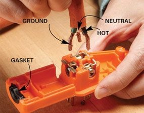 Extension Cord Repair (DIY) | Family Handyman  3 Prong Extension Cord Wiring Diagram    The Family Handyman