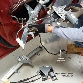 Car window repair: replace the regulator