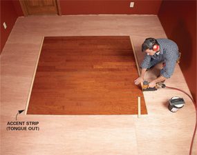 Diy Hardwood Floors Lay A Contrasting, Hardwood Floor Borders Ideas