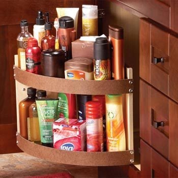 Swing-out shelf under the sink 