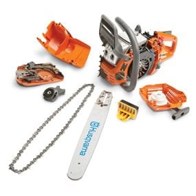 Easily removable chain saw parts