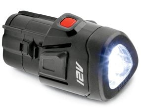 Craftsman lithium-ion battery with LED flashlight mounted in one end