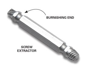 Screw extractor close-up