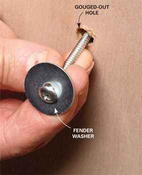 Fixing bifold doorknob blowout.